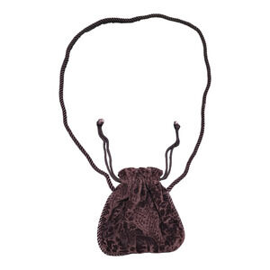 Elegant Brown Velvet Crossbody Bag